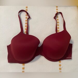 Calvin Klein Red Lightly Lined Bra